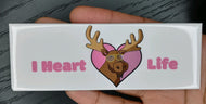 I Heart Moose Life Button Pin