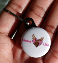 Load image into Gallery viewer, I Heart Moose Life Zipper Pulls
