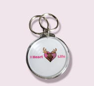 I Heart Moose Life Keychain